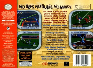 NFL Blitz 2001 (USA) box cover back